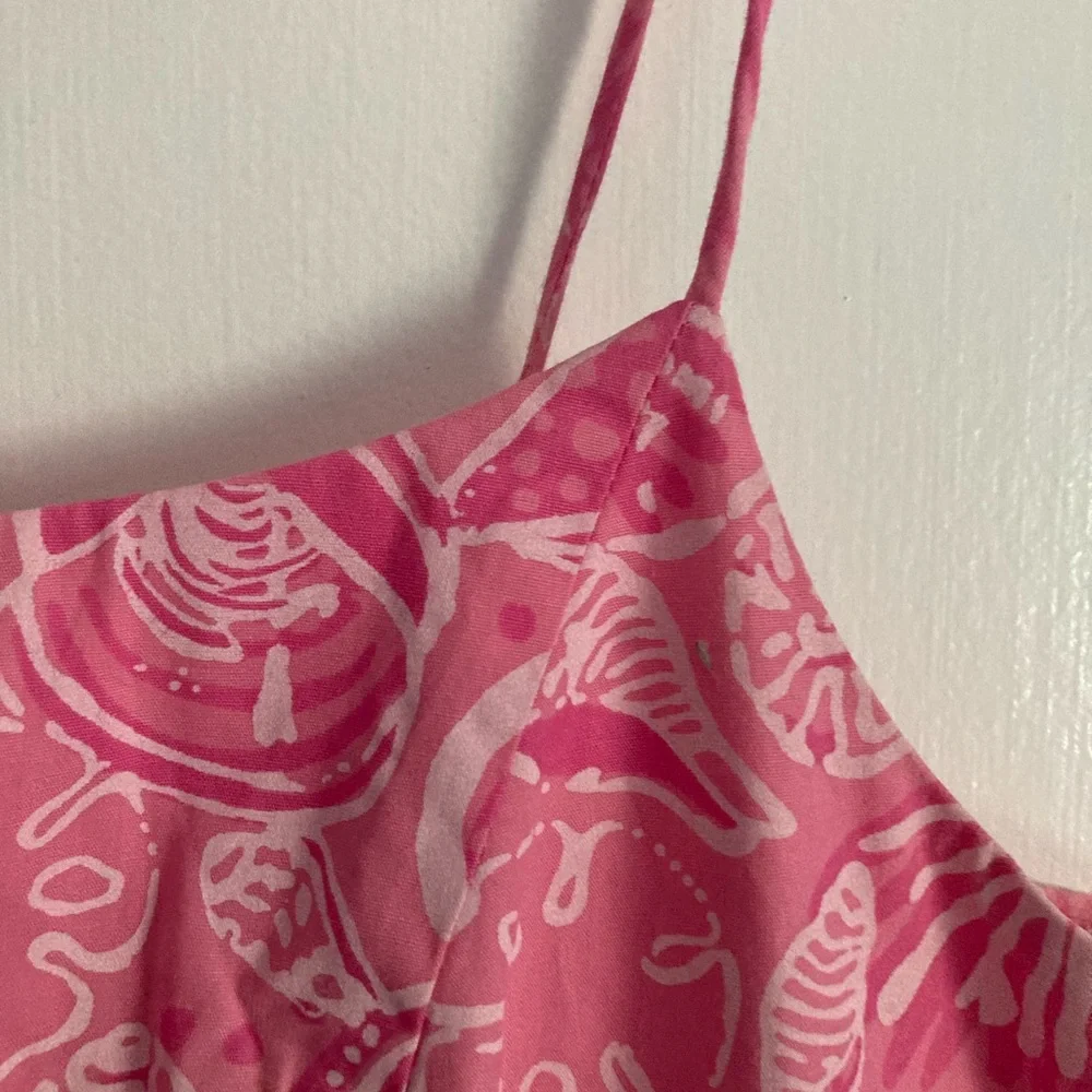 Lilly Pulitzer SZ 10 Sundress pink Seashell themed, sleeveless,Spaghetti Straps - Picture 6 of 14